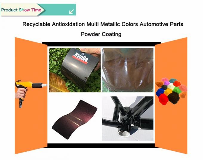 Τα ανακυκλώσιμα Antioxidation πολυ μεταλλικά αυτοκίνητα μέρη χρωμάτων ακτινοβολούν λάμποντας χρώμα επιστρώματος σκονών ψεκασμού επίδρασης