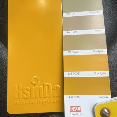 Ραλ 1003 Σημείο Κίτρινη Powder Coating Εύκολο καθαρισμό για το πλαίσιο ποδήλατο ποδήλατο λεωφορείο εξατομικευμένο