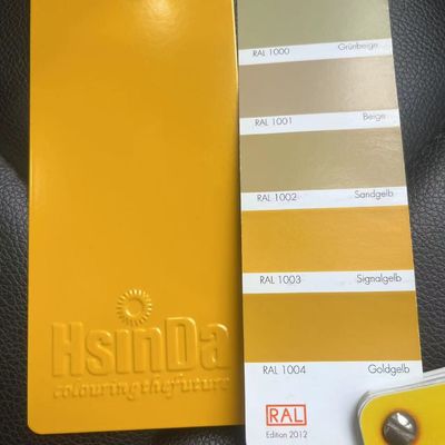 RAL 1003 Σημείο Κίτρινη επίστρωση σκόνης με αντοχή στα UV για ηλεκτροστατική ψεκασμό σε μεταλλικές επιφάνειες